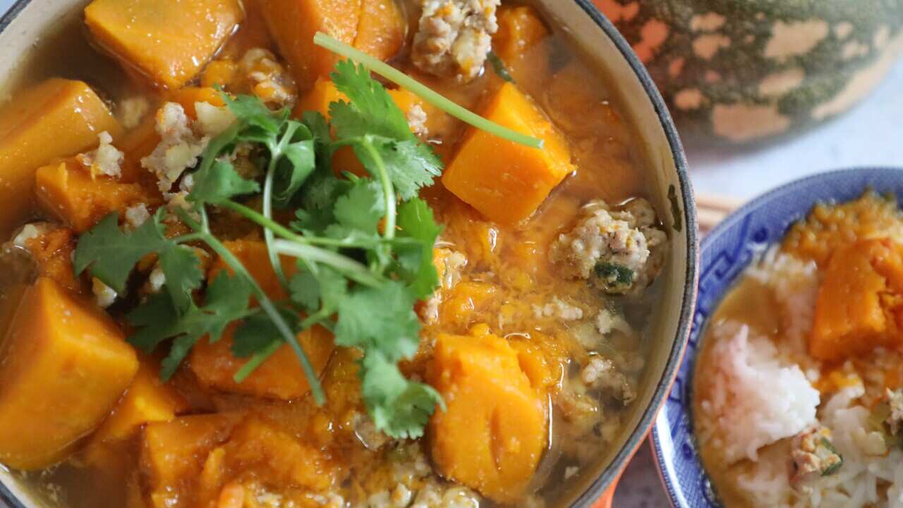 Duncan Lu's family's Vietnamese pumpkin soup i